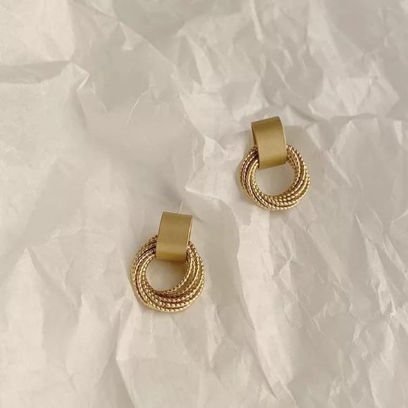 Jewelry - *HOST Pick*Gold Metal Multi-layer Stud Earrings